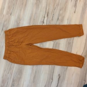 Burnt orange linen pants
